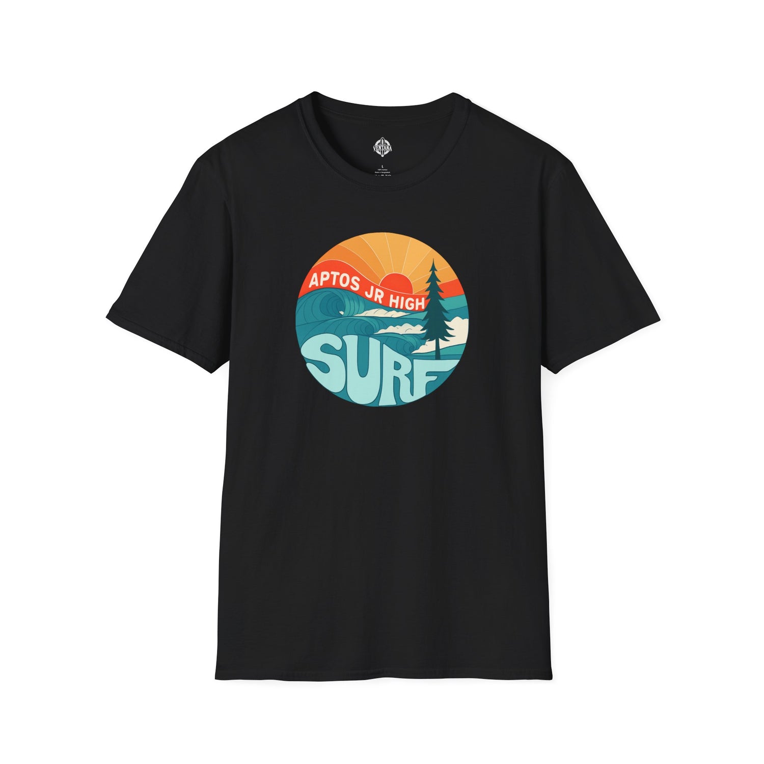 Aptos Junior High Surf Team Sunset Unisex - U.S. Cotton T-Shirt