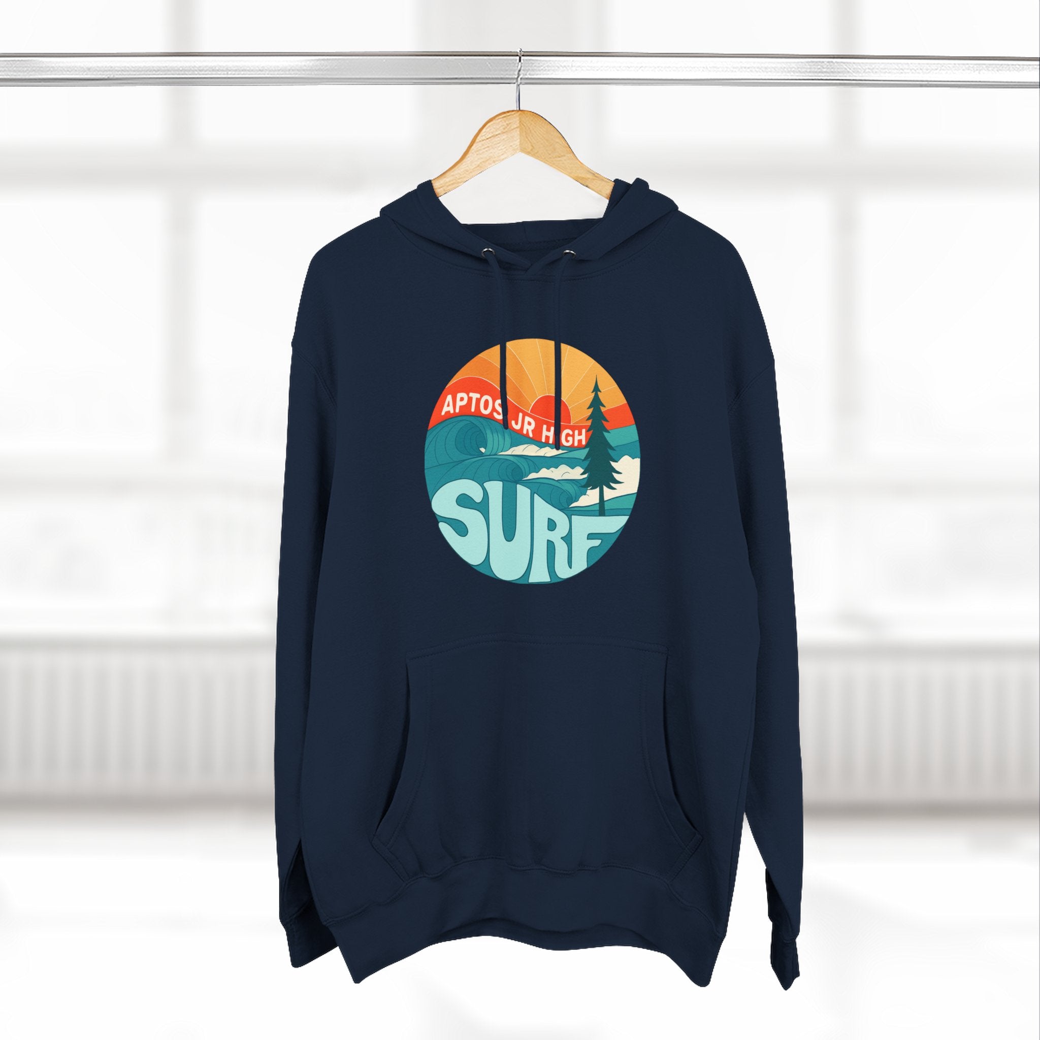 Aptos Junior High Surf Team Sunset Unisex - Pull-Over Cotton Blend Fleece Hoodie