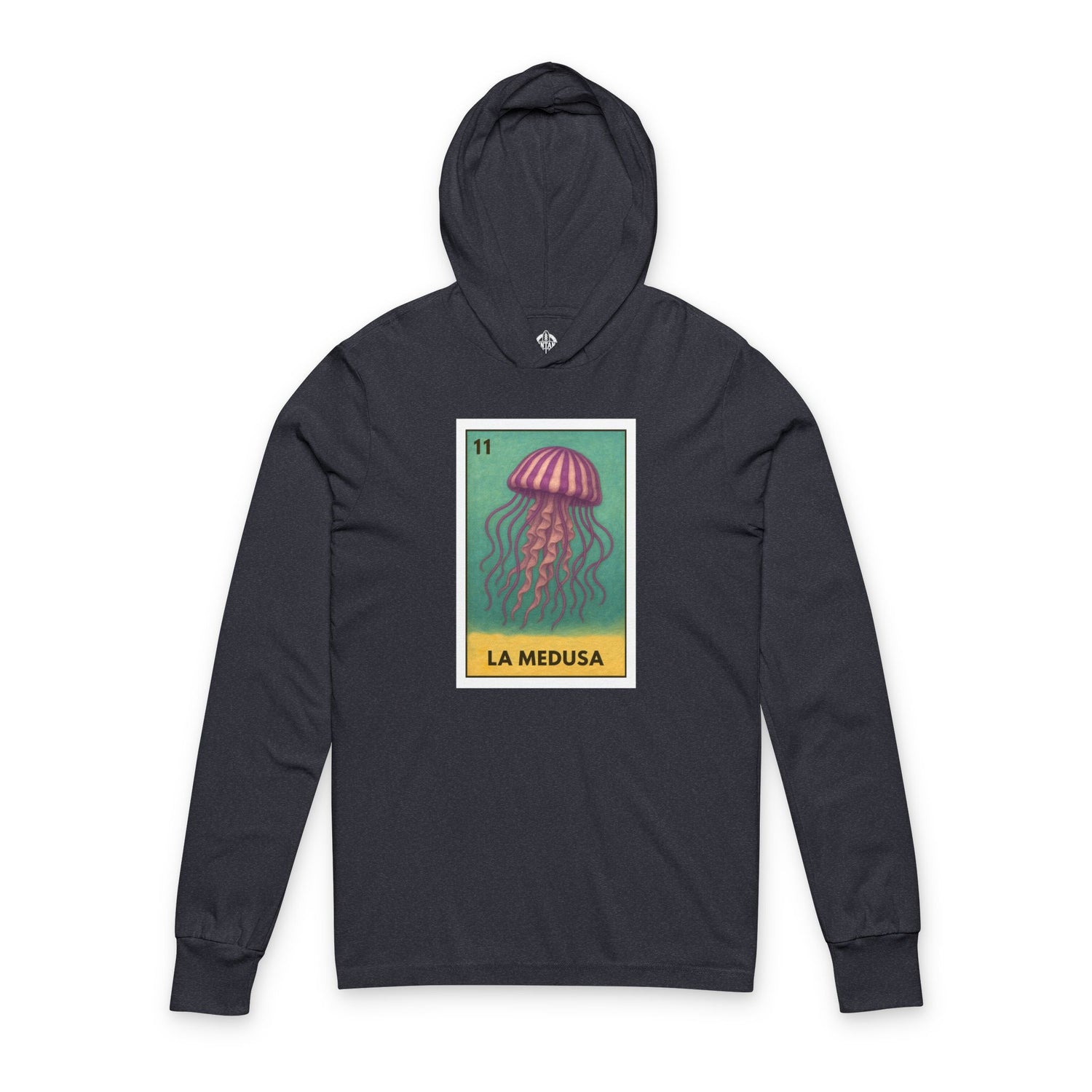 Sea Jelly Lotería Unisex - Cotton Hooded Long Sleeve Hooded T-Shirt (La Medusa)