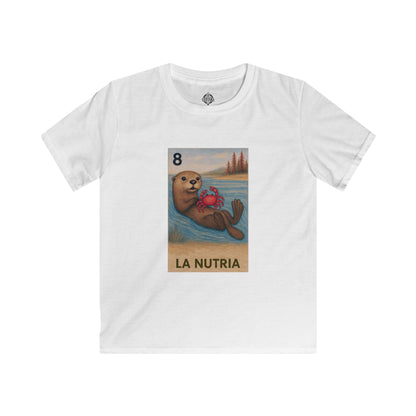 Sea Otter Lotería Kids - Soft Style U.S. Cotton T-Shirt (La Nutria)