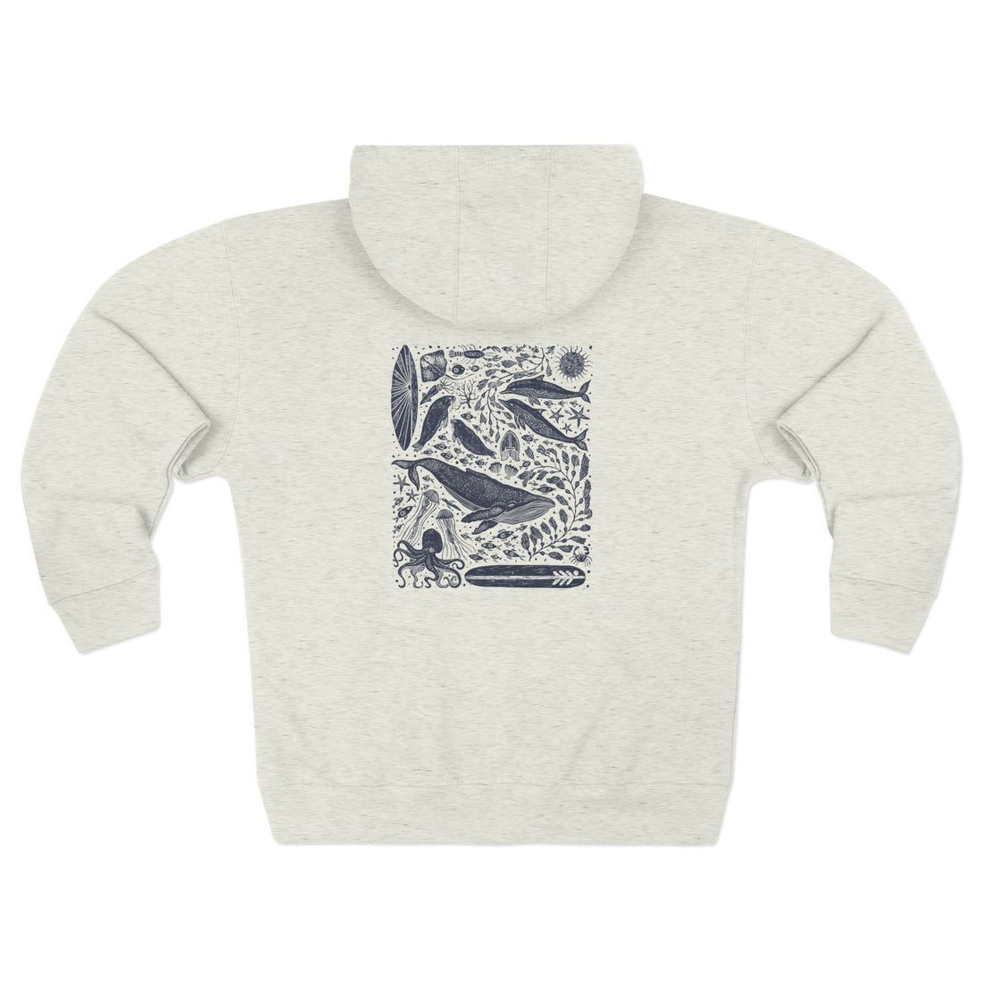 Ventana Marine Life by Lili Arnold Unisex - Zip Cotton Blend Fleece Hoodie