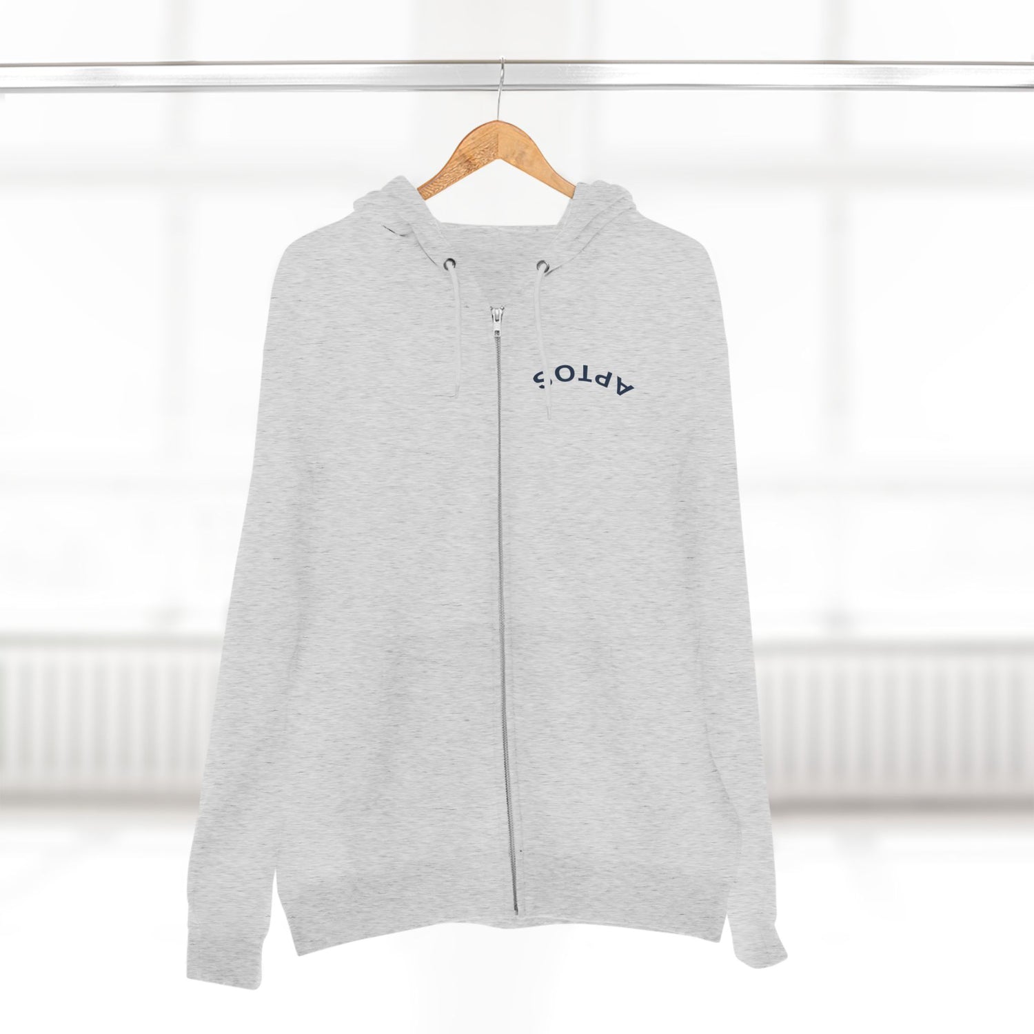 Aptos California Upside Down Unisex - Zip Cotton Blend Fleece Hoodie