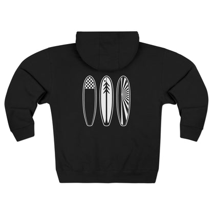 Ventana Three Board Unisex - Zip Cotton Blend Fleece Hoodie