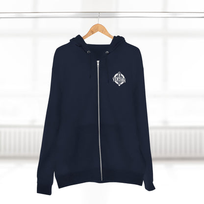 Ventana Wooden Surfboards Unisex - Zip Cotton Blend Fleece Hoodie