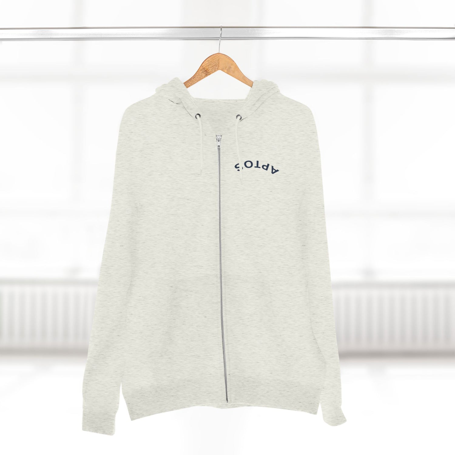 Aptos California Upside Down Unisex - Zip Cotton Blend Fleece Hoodie