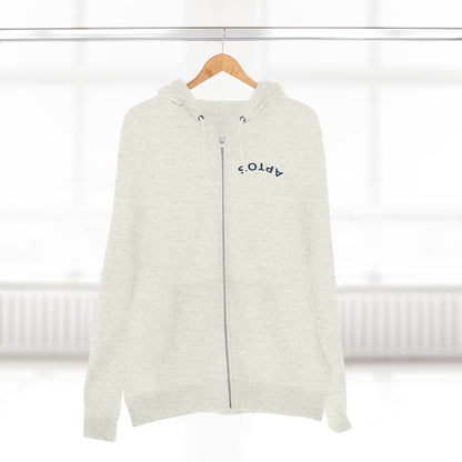 Aptos California Upside Down Unisex - Zip Cotton Blend Fleece Hoodie
