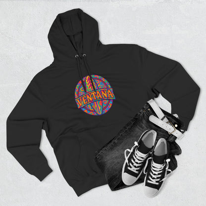 Ventana Psychedelic Treefish Logo Unisex - Pull-Over Cotton Blend Fleece Hoodie