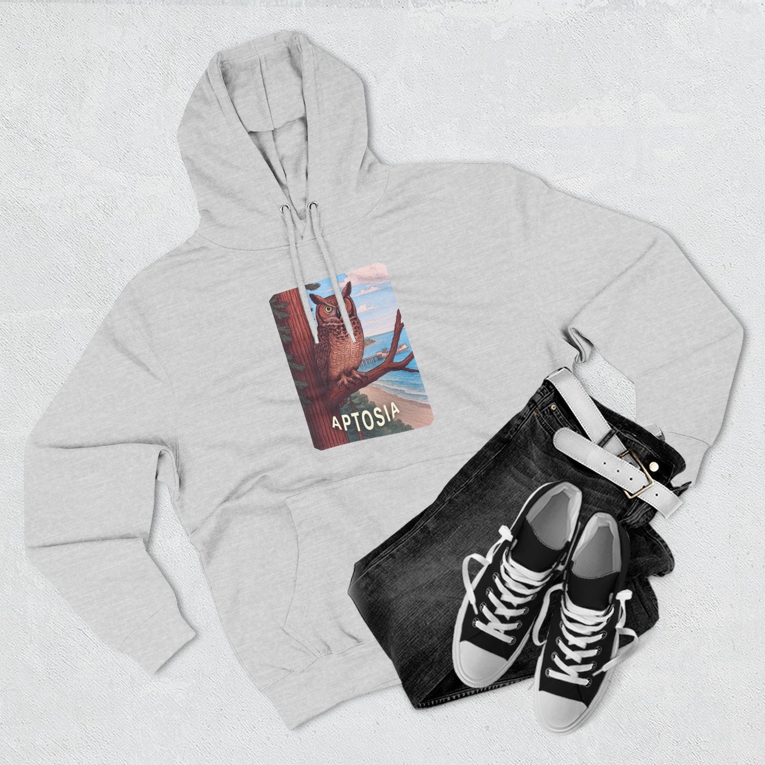 Aptos California Aptosia Unisex - Pull-Over Cotton Blend Fleece Hoodie