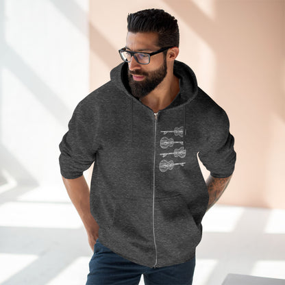 Ventana Santa Cruz Guitar Collab Unisex - Zip Cotton Blend Fleece Hoodie