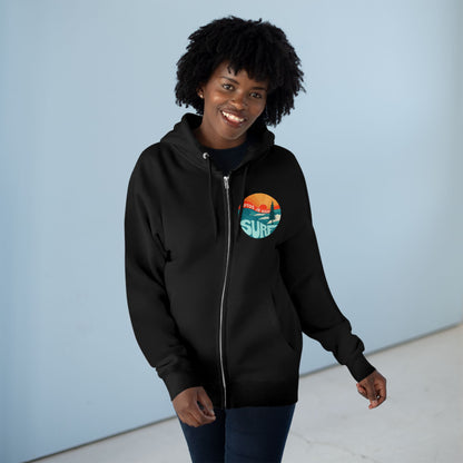 Aptos Junior High Surf Team Sunset Unisex - Zip Cotton Blend Fleece Hoodie