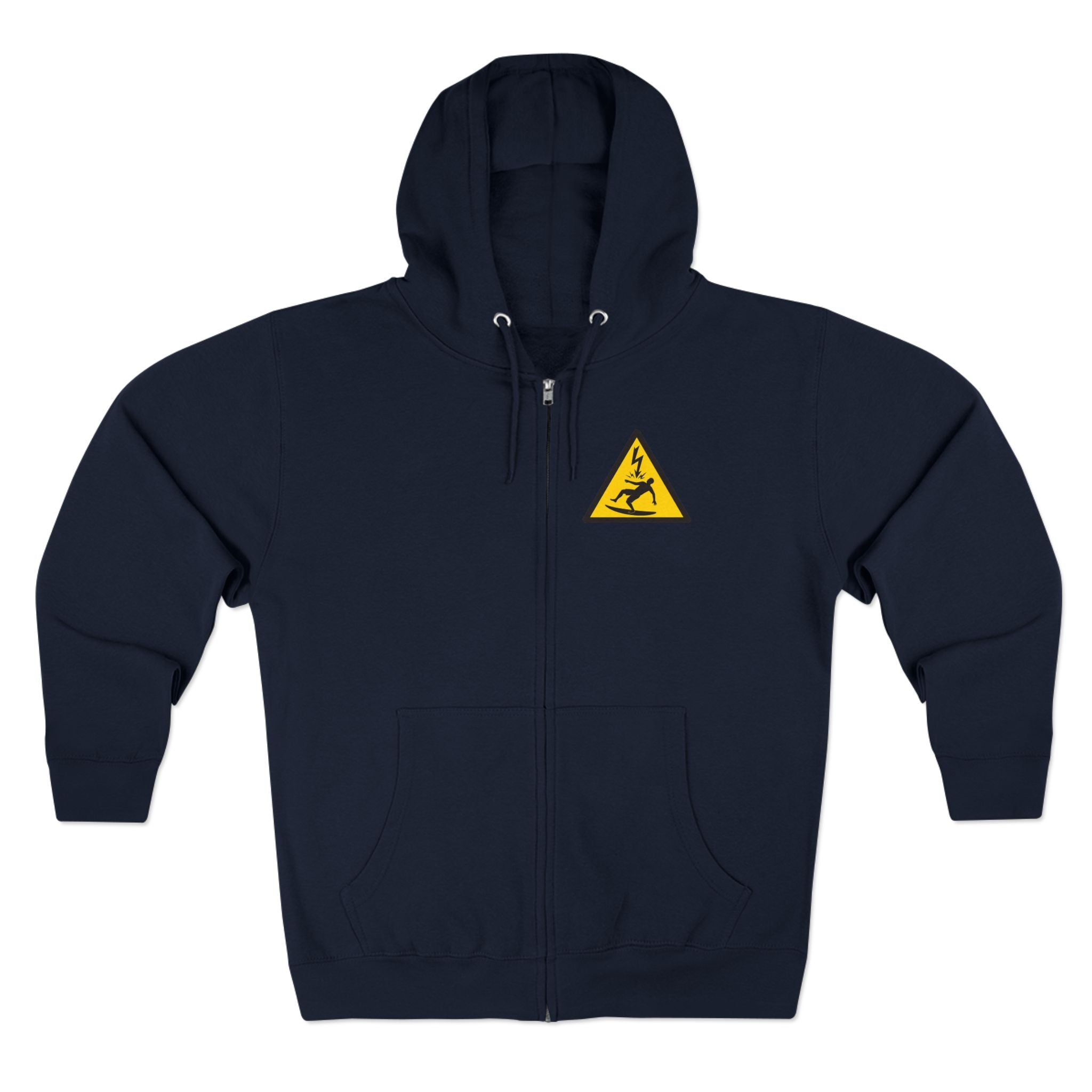 Electric Surfer Unisex - Zip Cotton Blend Fleece Hoodie