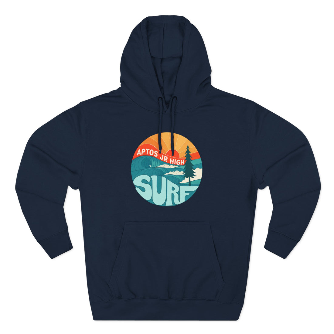 Aptos Junior High Surf Team Sunset Unisex - Pull-Over Cotton Blend Fleece Hoodie