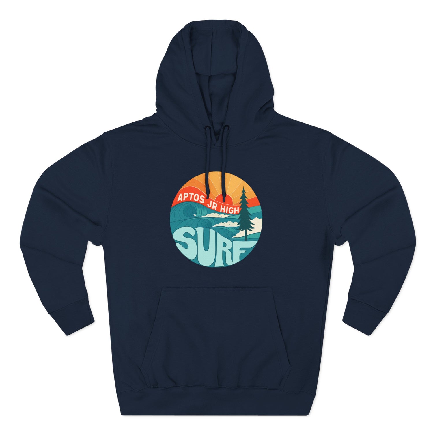 Aptos Junior High Surf Team Sunset Unisex - Pull-Over Cotton Blend Fleece Hoodie