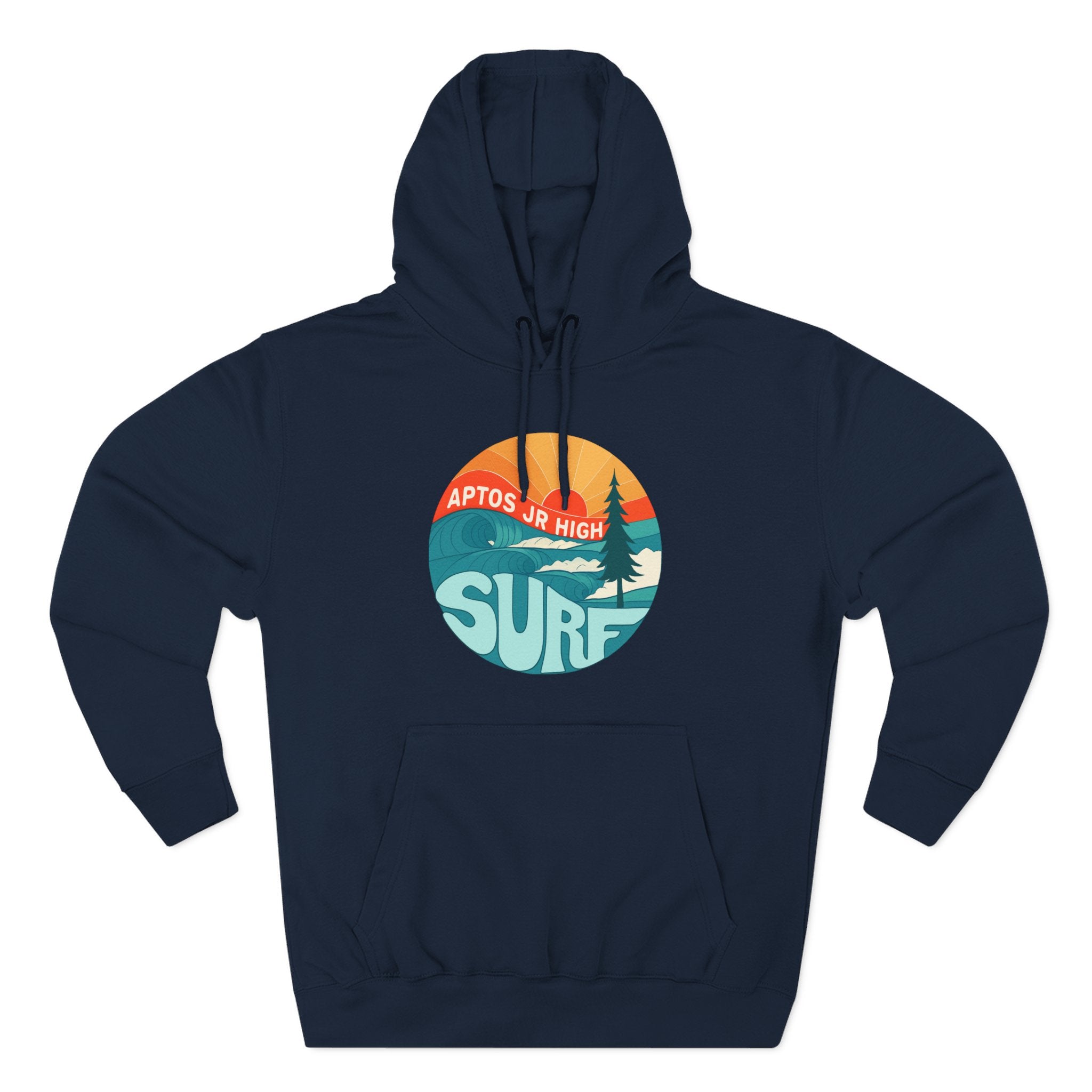 Aptos Junior High Surf Team Sunset Unisex - Pull-Over Cotton Blend Fleece Hoodie