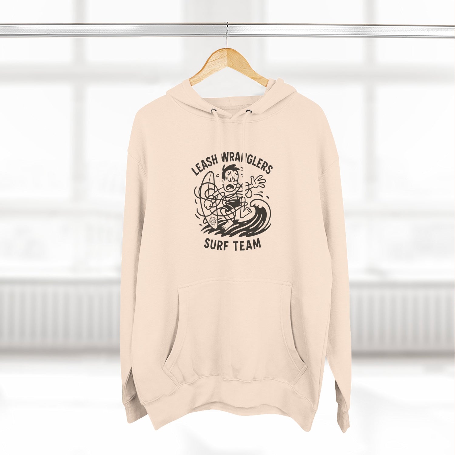 Leash Wranglers Surf Team Unisex - Pull-Over Cotton Blend Fleece Hoodie