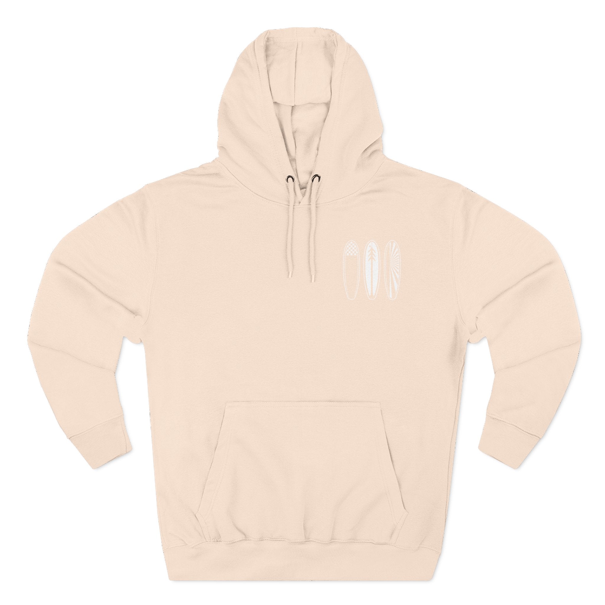 Ventana Three Board - Unisex Pull-Over Cotton Blend Fleece Hoodie