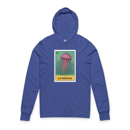 Sea Jelly Lotería Unisex - Cotton Hooded Long Sleeve Hooded T-Shirt (La Medusa)