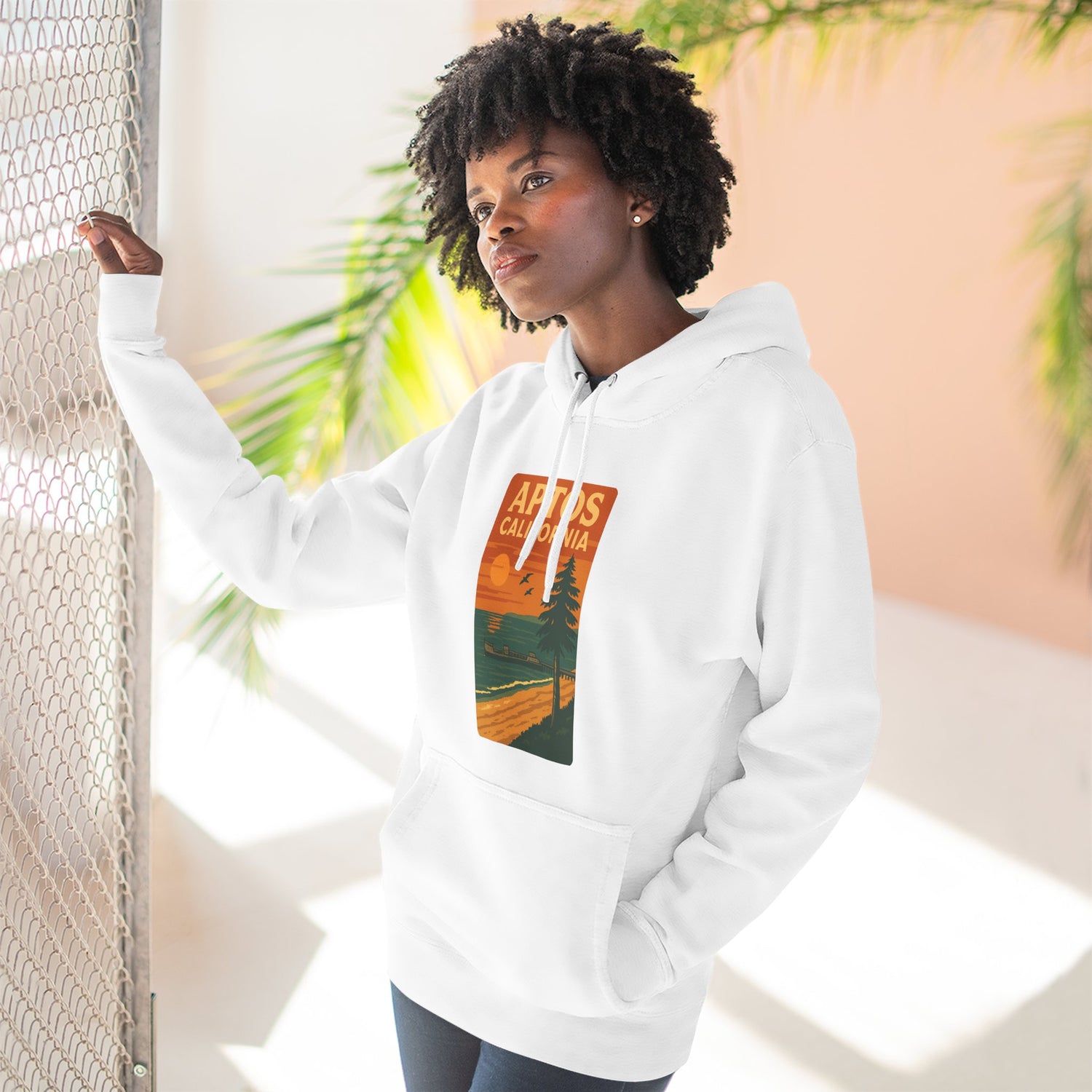 Aptos California Sunset Unisex - Pull-Over Cotton Blend Fleece Hoodie