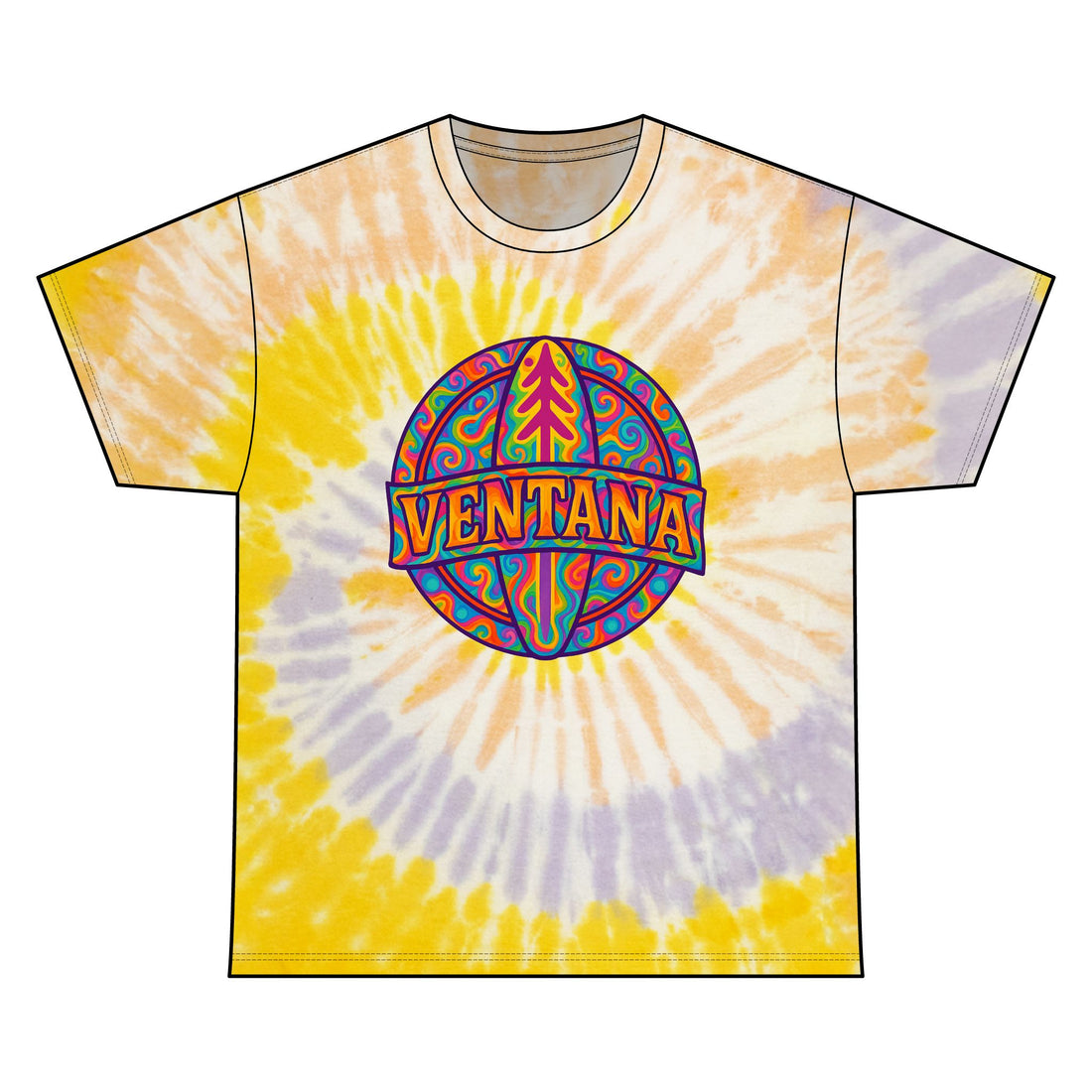 Ventana Psychedelic Treefish Logo Unisex - 100% Cotton T-Shirt