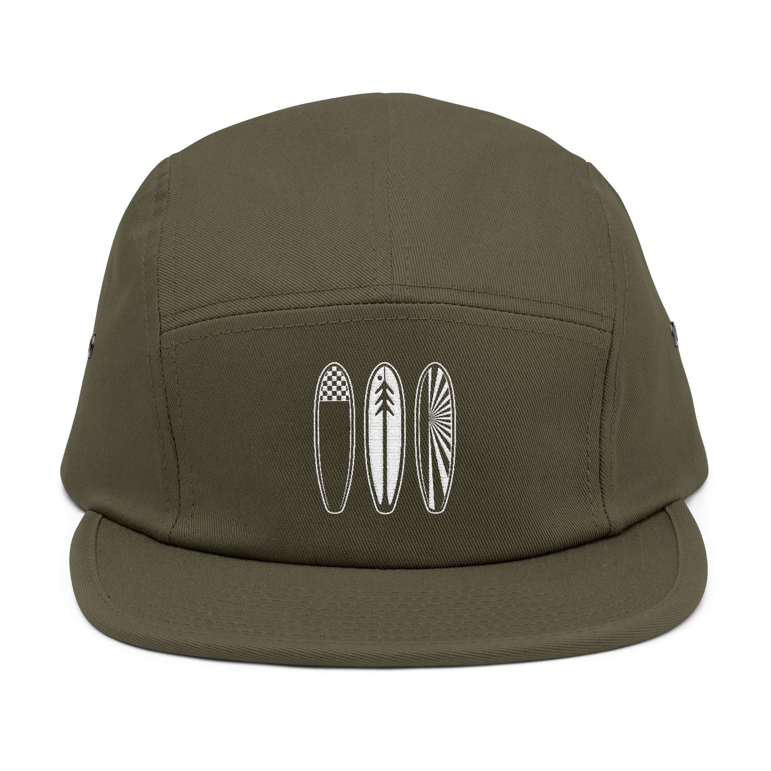 Ventana Three Board Embroidered 5 Panel Cap - 100% Cotton