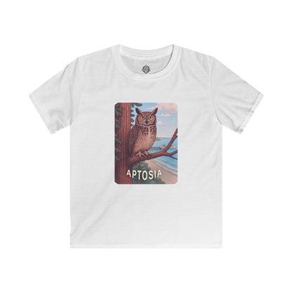 Aptos California Aptosia Owl Kids - Soft Style U.S. Cotton T-Shirt