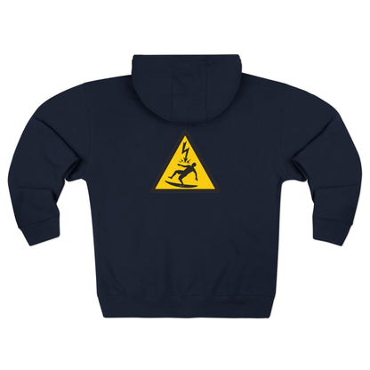 Electric Surfer Unisex - Zip Cotton Blend Fleece Hoodie