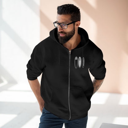 Ventana Three Board Unisex - Zip Cotton Blend Fleece Hoodie