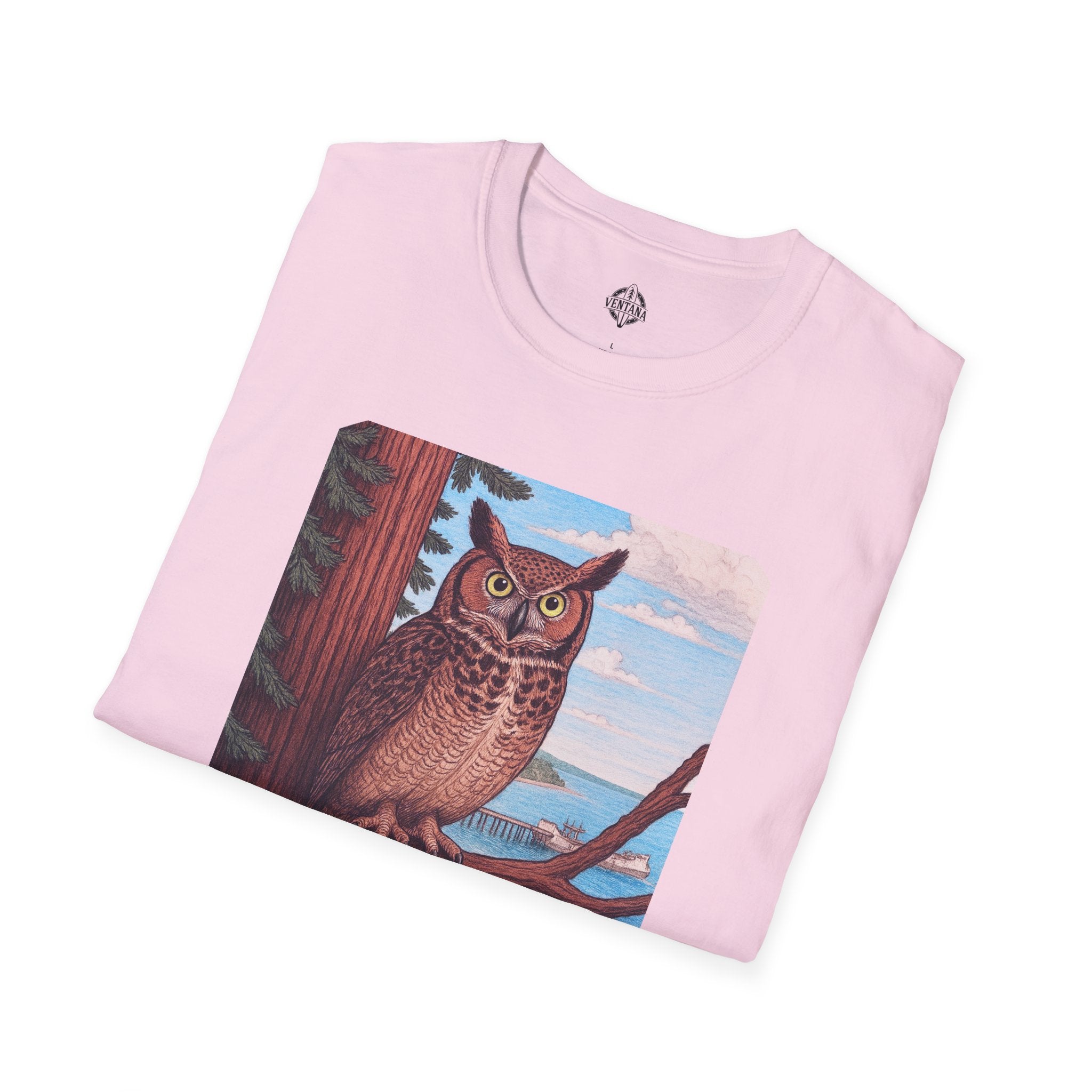 Aptos California Aptosia Owl Unisex - U.S. Cotton T-Shirt