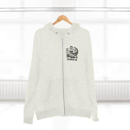 Sponsor Me Unisex - Zip Cotton Blend Fleece Hoodie