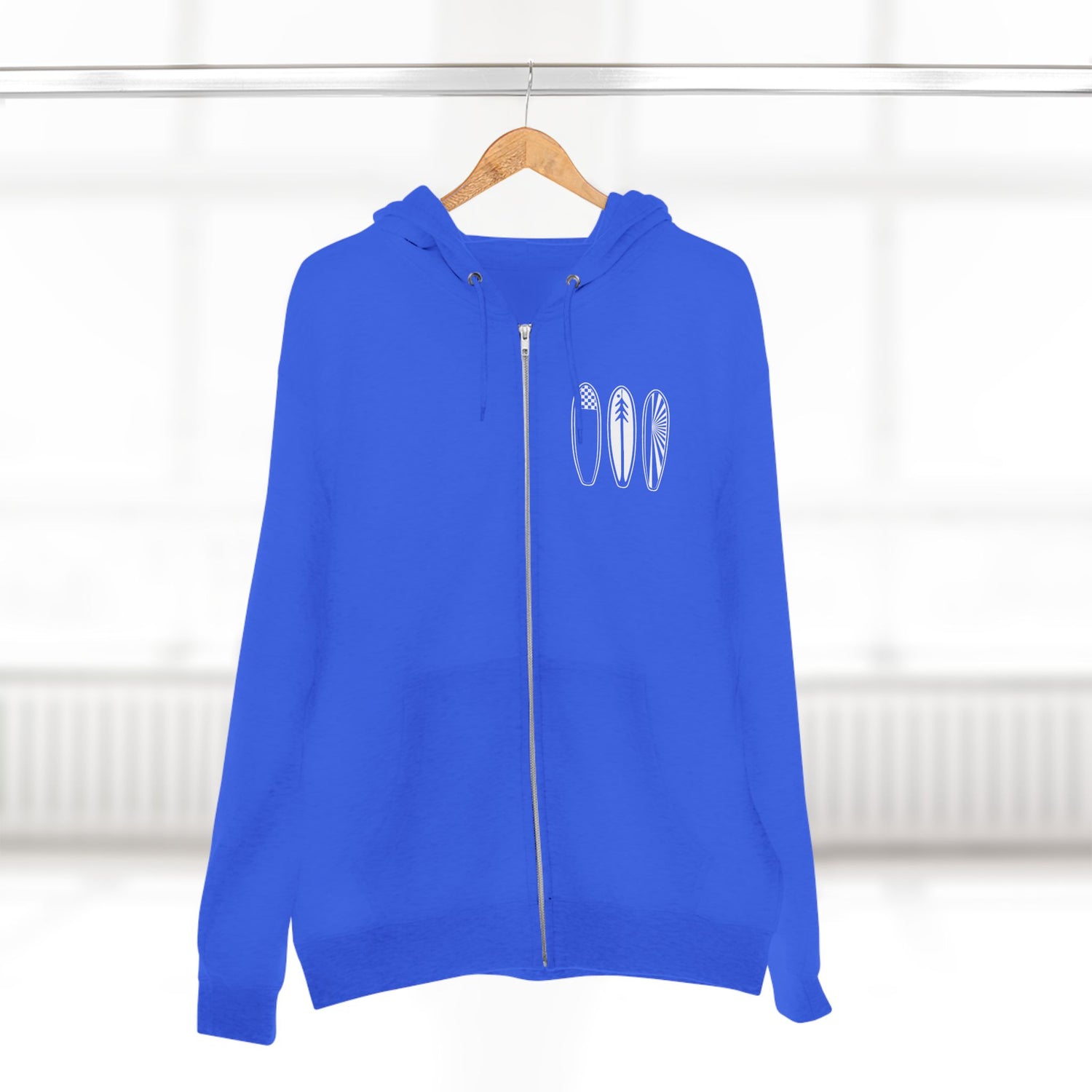 Ventana Three Board Unisex - Zip Cotton Blend Fleece Hoodie