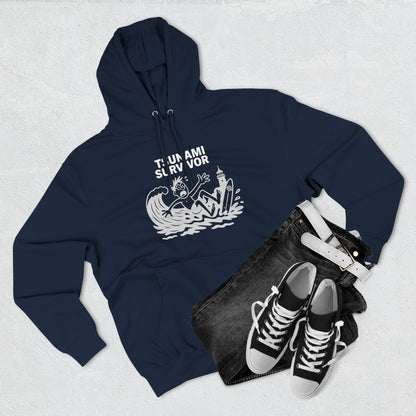 Tsunami Survivor Unisex - Pull-Over Cotton Blend Fleece Hoodie