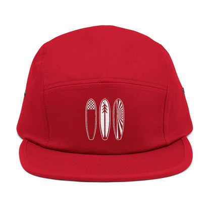 Ventana Three Board Embroidered 5 Panel Cap - 100% Cotton