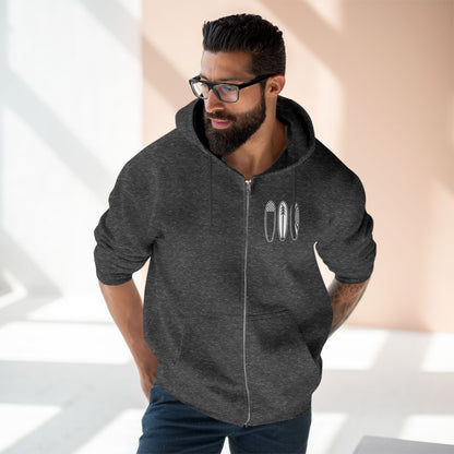 Ventana Three Board Unisex - Zip Cotton Blend Fleece Hoodie
