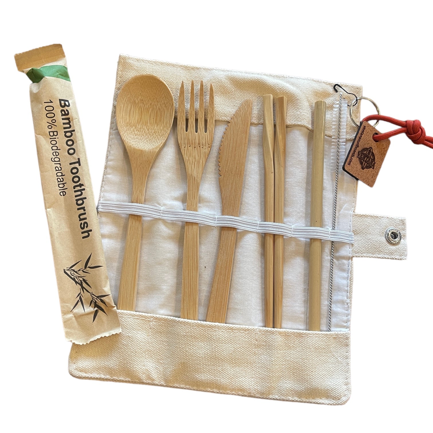 Ventana Bamboo Utensils &amp; Toothbrush Set