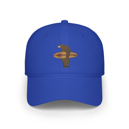 Surfing Grizzly Bear by Fabian Lavater - 100% Cotton Baseball Cap
