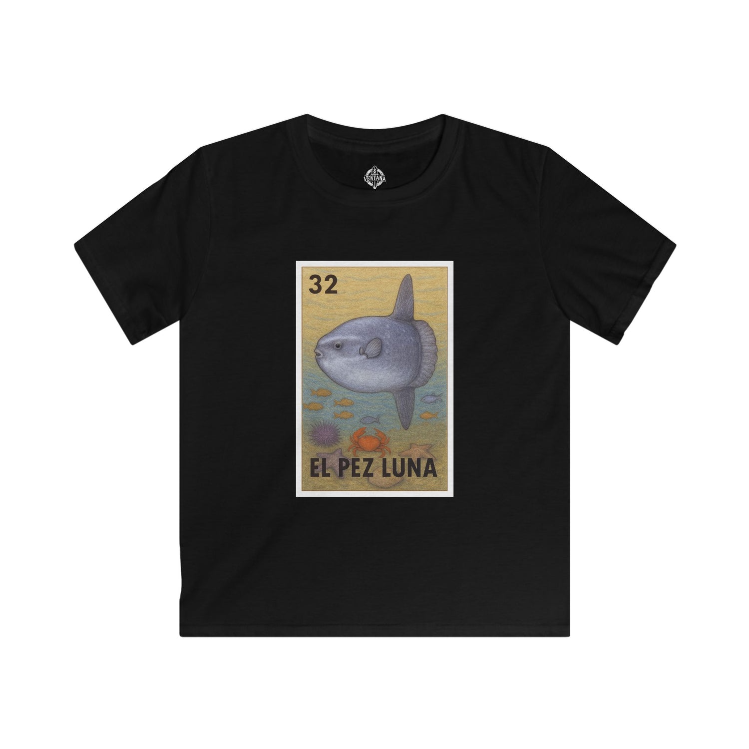 Sunfish Lotería Kids - Soft Style U.S. Cotton T-Shirt (El Pez Luna)