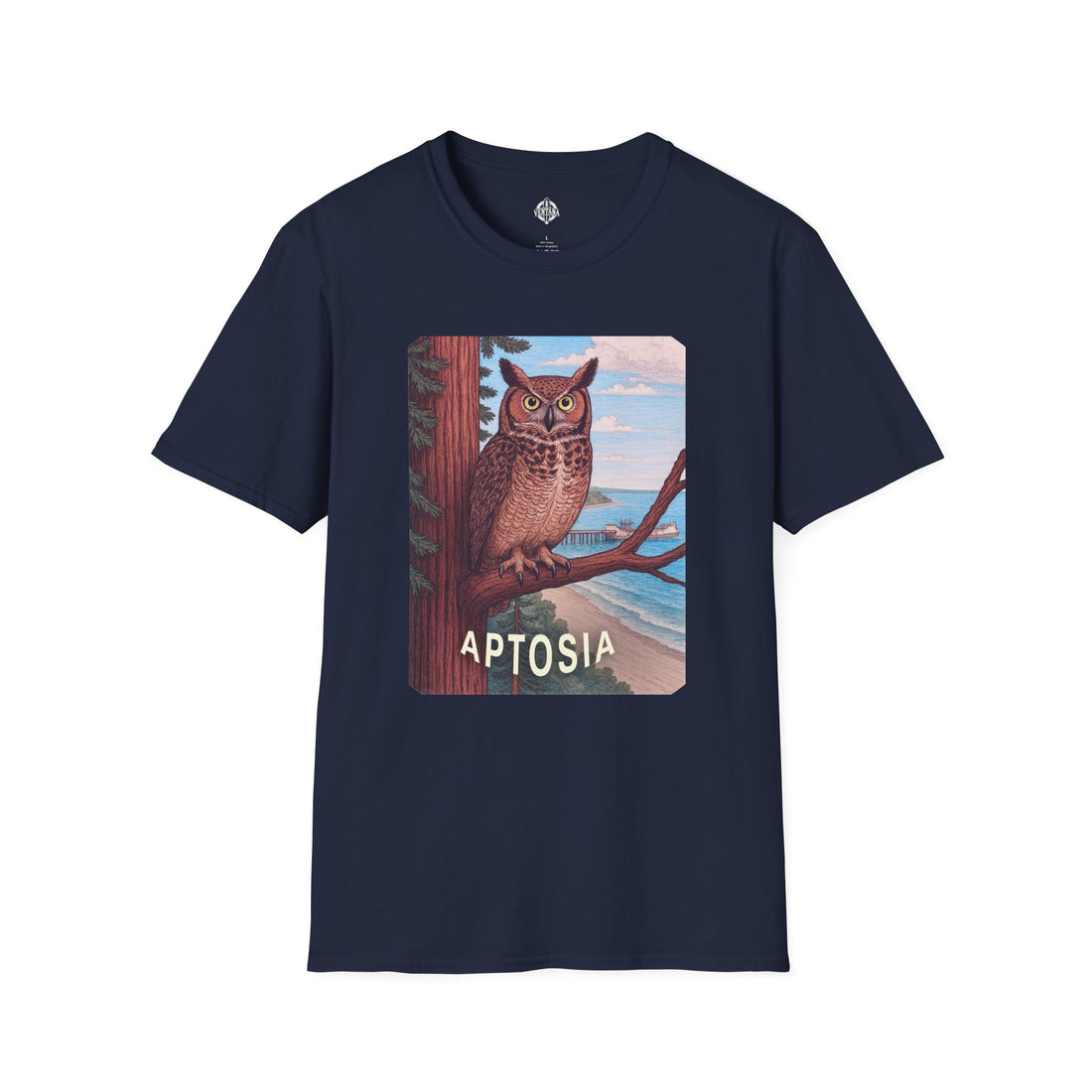 Aptos California Aptosia Owl Unisex - U.S. Cotton T-Shirt