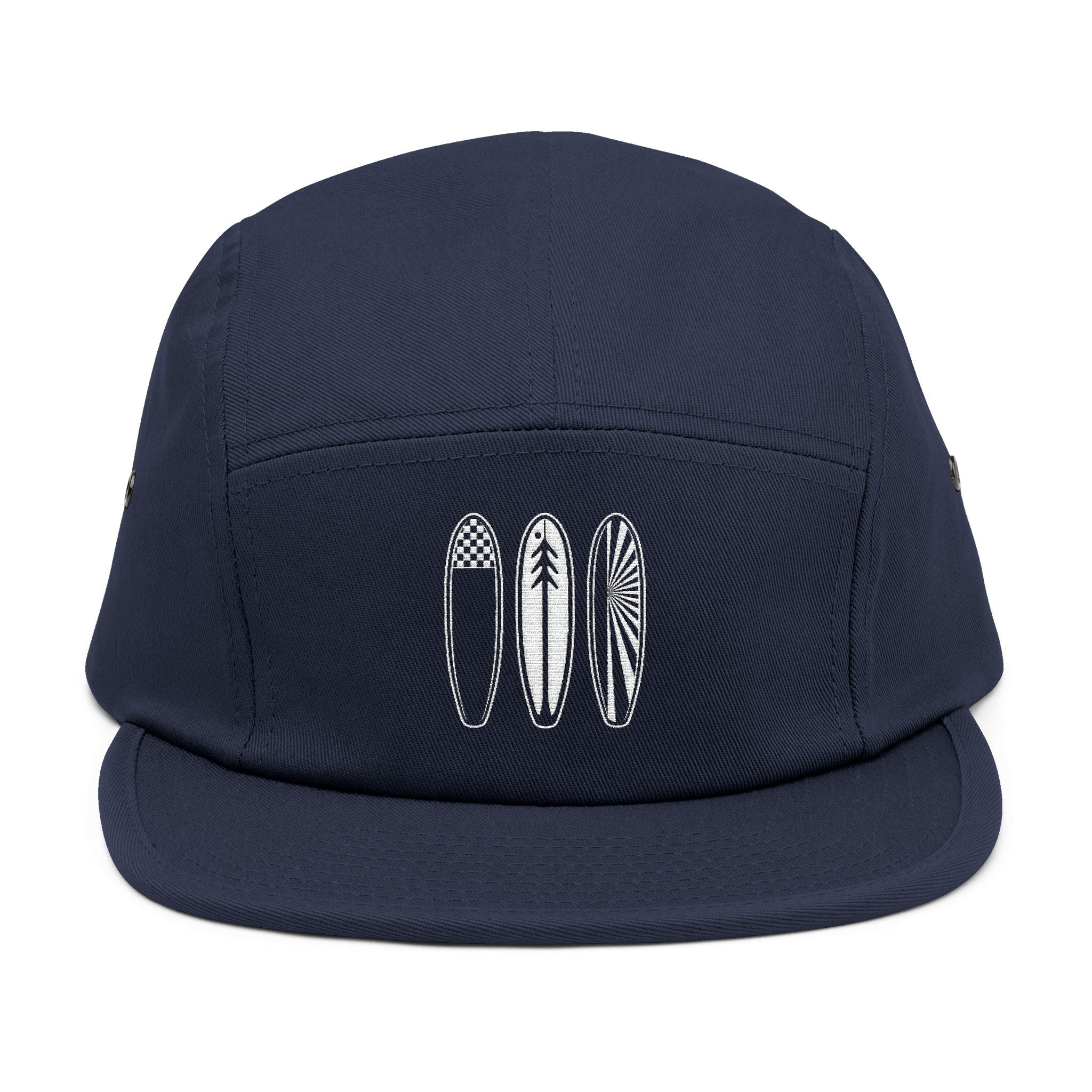 Ventana Three Board Embroidered 5 Panel Cap - 100% Cotton