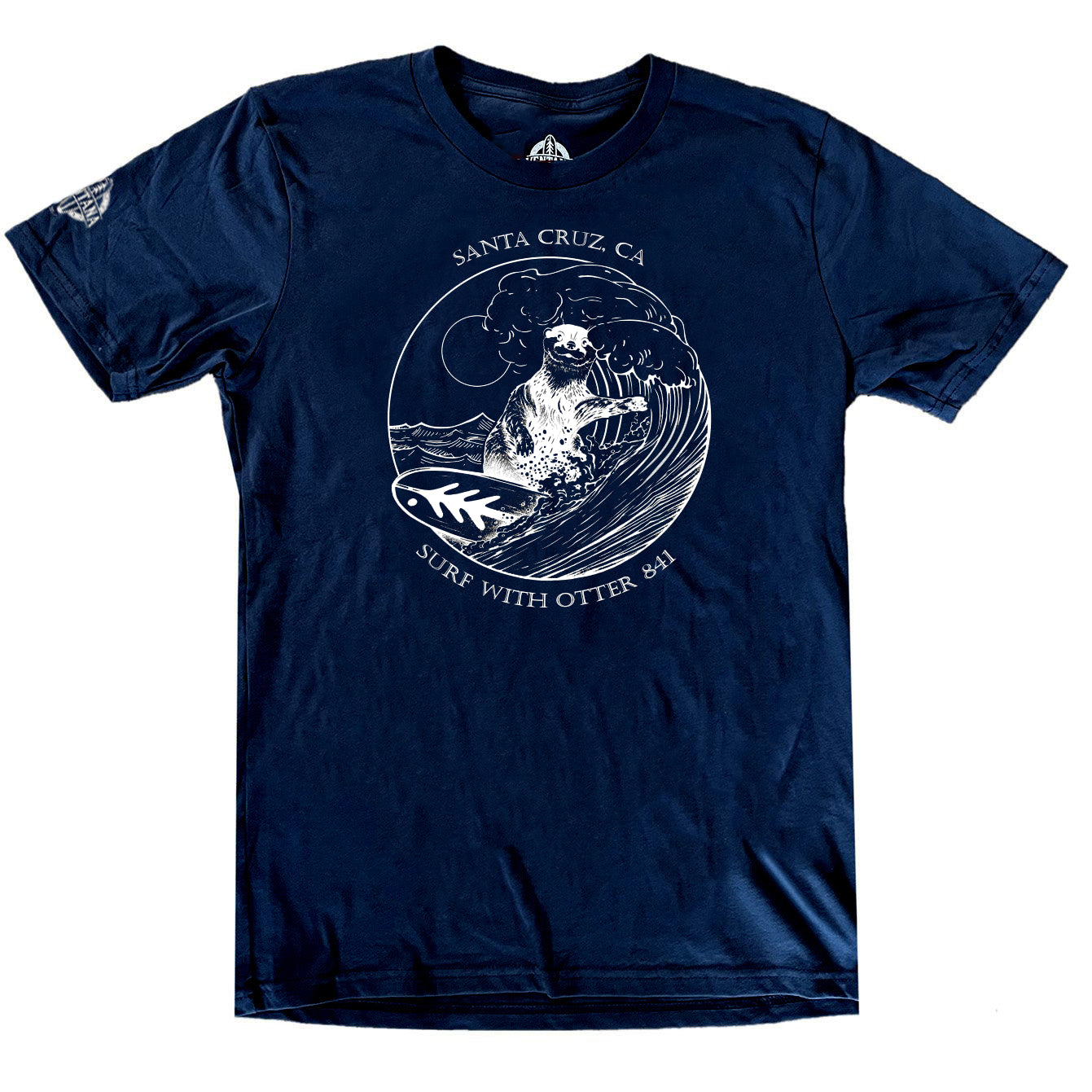 Surf with Otter 841 Ventana Organic T-Shirt by Thiago Bianchini