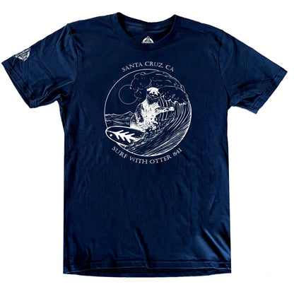 Surf with Otter 841 Ventana Organic T-Shirt by Thiago Bianchini
