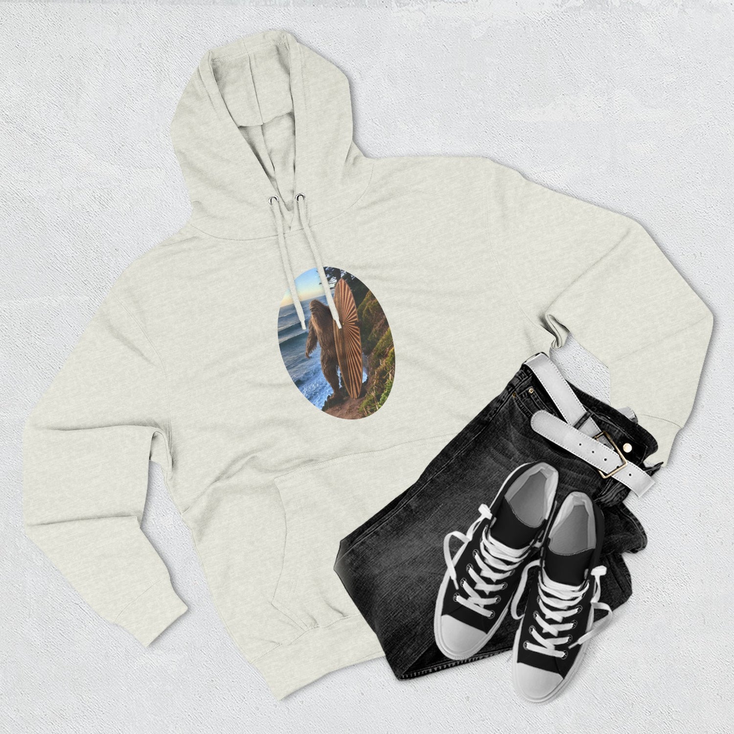 Ventana Real Surfsquatch Unisex - Pull-Over Cotton Blend Fleece Hoodie