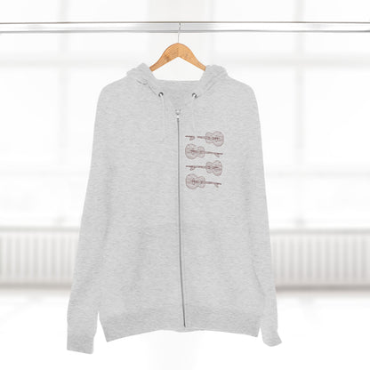 Ventana Santa Cruz Guitar Collab Unisex - Zip Cotton Blend Fleece Hoodie