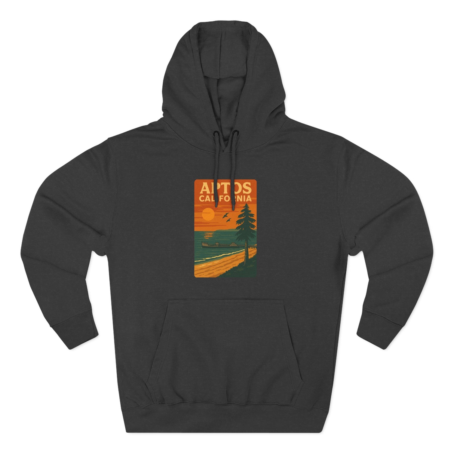 Aptos California Sunset Unisex - Pull-Over Cotton Blend Fleece Hoodie