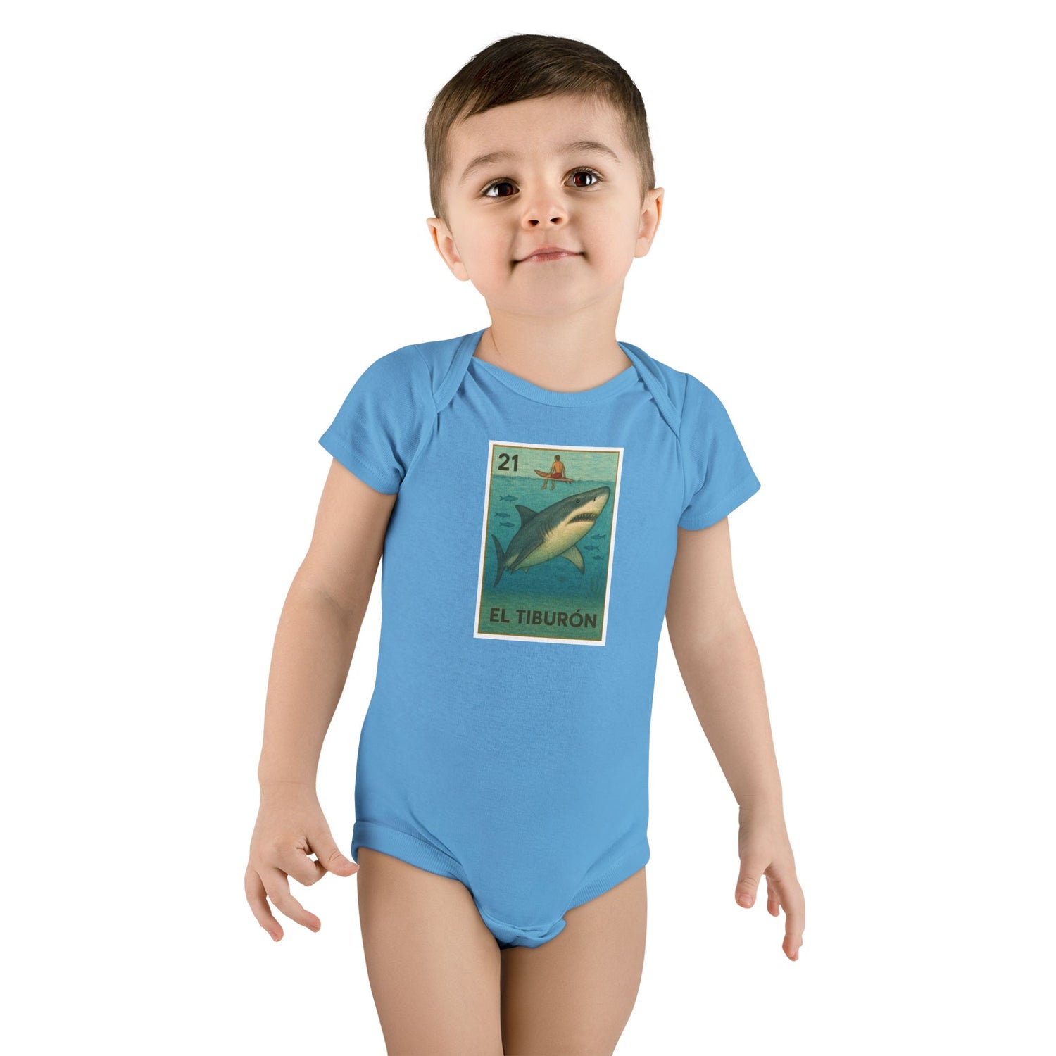 Kelp Forest Lotería - Baby Short Sleeve 100% Cotton Onesie (El Bosque de Algas)