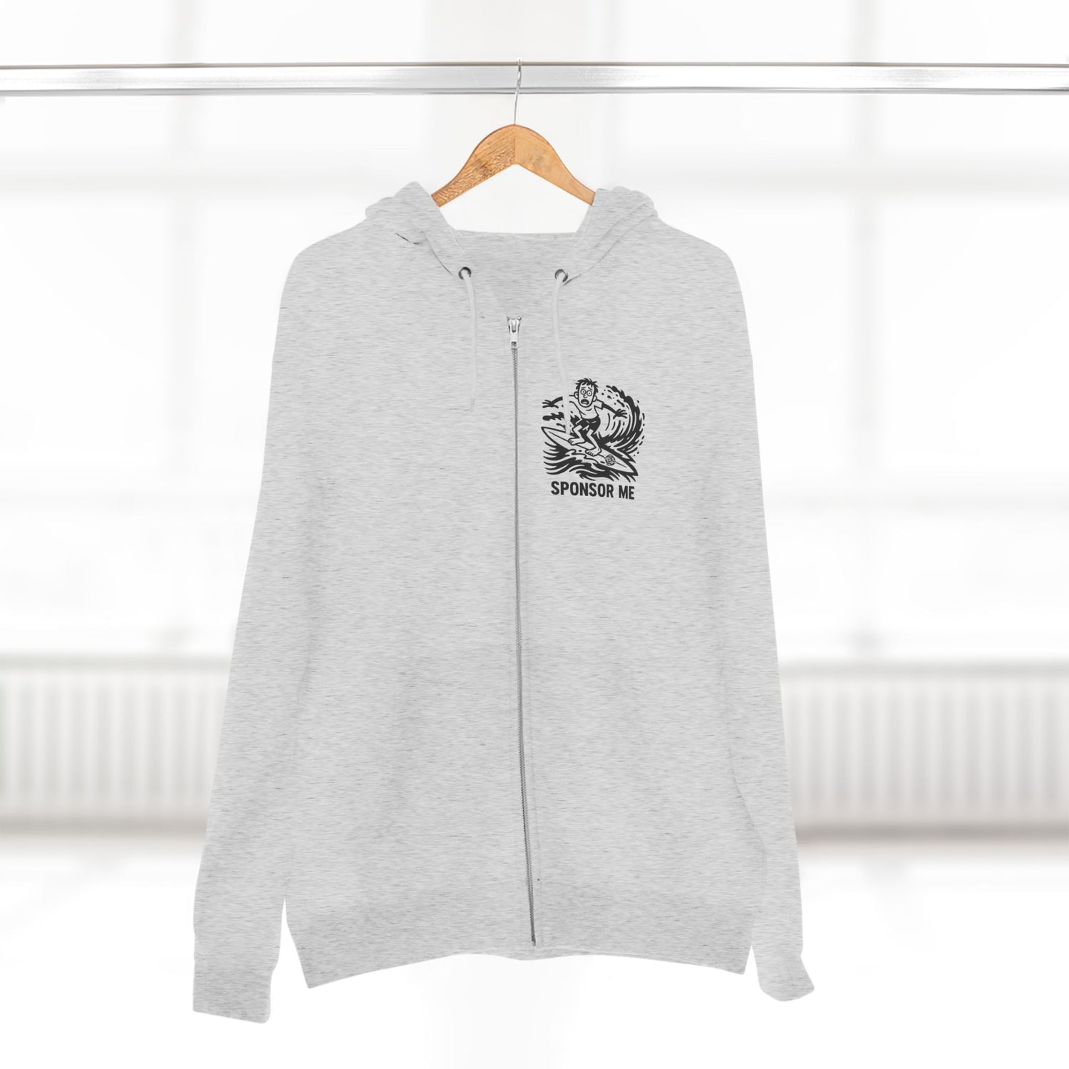 Sponsor Me Unisex - Zip Cotton Blend Fleece Hoodie