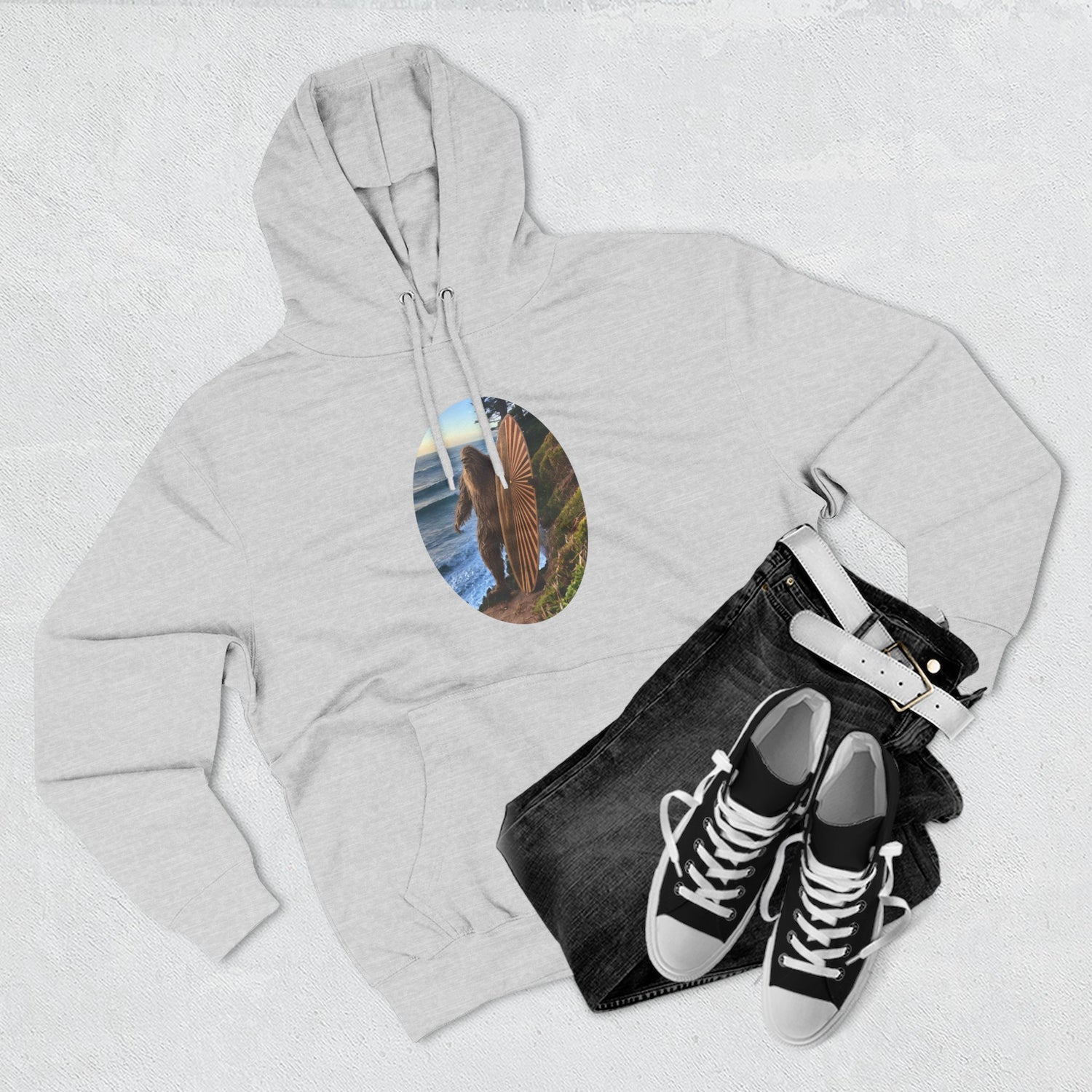 Ventana Real Surfsquatch Unisex - Pull-Over Cotton Blend Fleece Hoodie