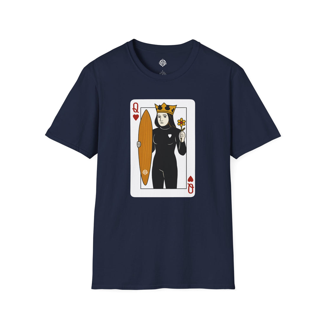 Queen of Hearts Surfer Unisex - U.S. Cotton T-Shirt