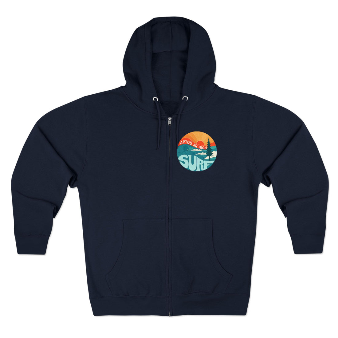 Aptos Junior High Surf Team Sunset Unisex - Zip Cotton Blend Fleece Hoodie