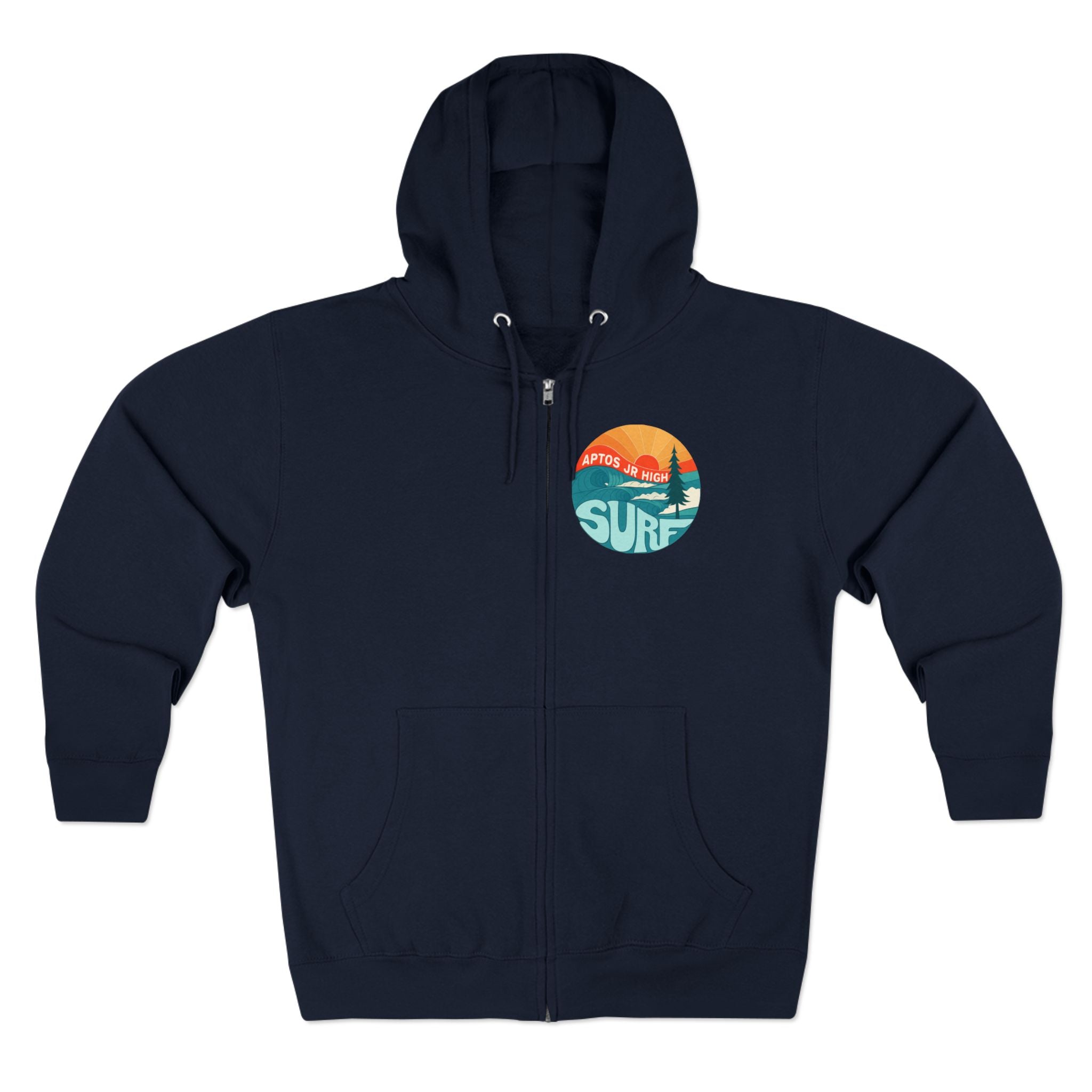 Aptos Junior High Surf Team Sunset Unisex - Zip Cotton Blend Fleece Hoodie