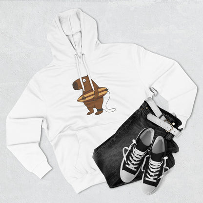 Capybara Surfer Unisex - Pull-Over Cotton Blend Fleece Hoodie